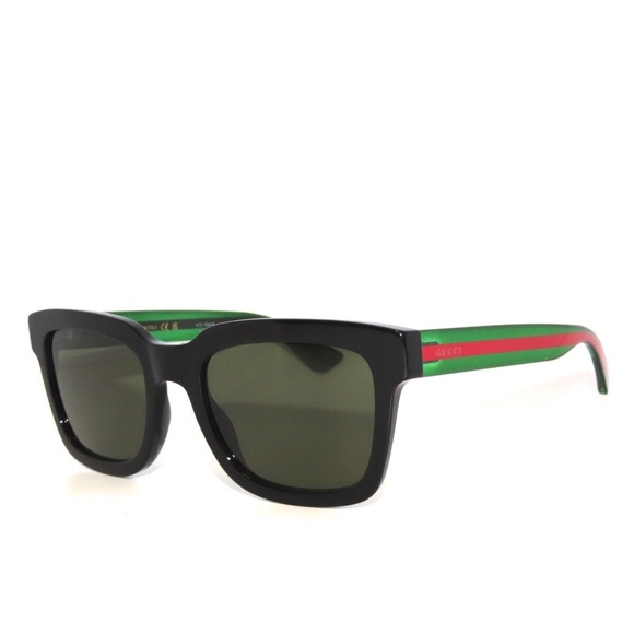 Gucci GG0001SN 002 Black Green Sunglasses 0001 - Picture 1 of 5